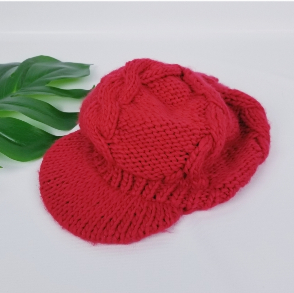 Lane Bryant Cable Knit Visor Beret Cap Hat
